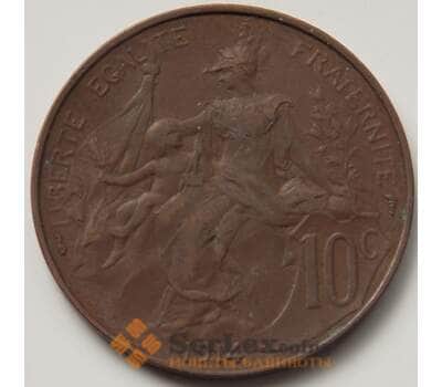 Монета Франция 10 сентим 1914 КМ843 VF арт. 7206