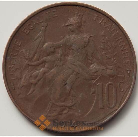 Франция 10 сентим 1914 КМ843 VF арт. 7206