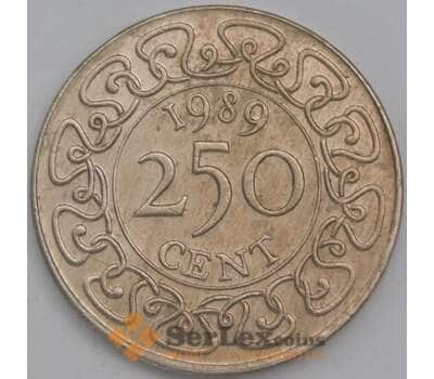 Суринам монета 250 центов 1989 КМ24 аUNC арт. 44506