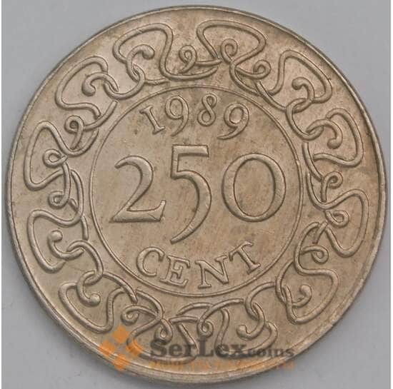Суринам монета 250 центов 1989 КМ24 аUNC арт. 44506