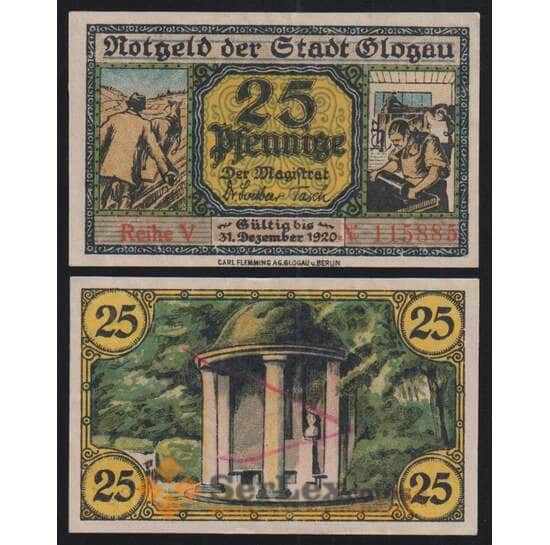 Германия Польша Glogau 25 пфеннигов 1920 G020.6d aUNC арт. 52011
