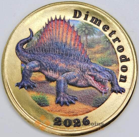 Остров Адонара 7 долларов 2026 Динозавр Диметродон 11-я монета  арт. 55975