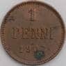 Русская Финляндия 1 пенни 1907 КМ13 AU пятна арт. 49734
