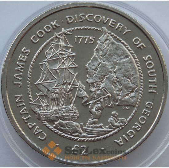 Южная Джорджия и Южные Сэндвичевы острова 2 фунта 2015 BU Путешествие Кука арт. 13659 Южная Джорджия и Южные Сэндвичевы острова 2 фунта 2015 BU Путешествие Кука арт. 13659