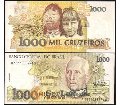 Банкнота Бразилия 1000 крузейро 1990 Р231 UNC арт. 12762