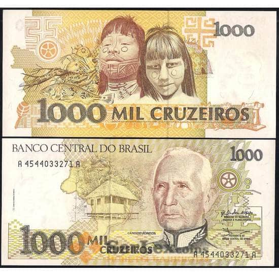 Бразилия 1000 крузейро 1990 Р231 UNC арт. 12762