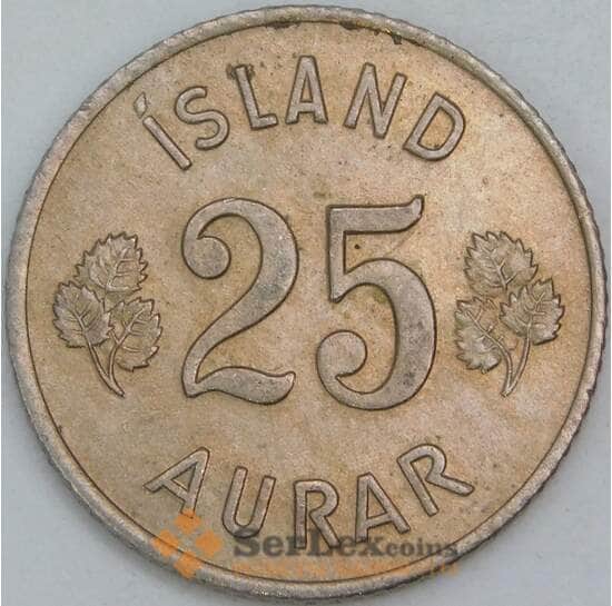 Исландия 25 эйре 1966 КМ11 aUNC арт. 56535