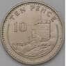 Гибралтар 10 пенсов 1991 КМ23.1 XF-AU арт. 38044