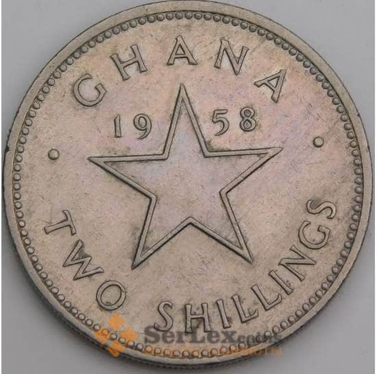 Гана монета 2 шиллинга 1958 КМ6 XF арт. 21135