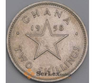 Монета Гана 2 шиллинга 1958 КМ6 XF (n17.19) арт. 21135