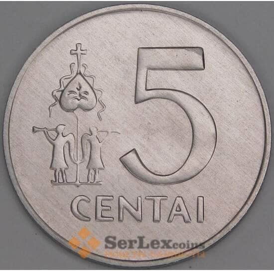 Литва 5 центов 1991 КМ87 UNC арт. 17867