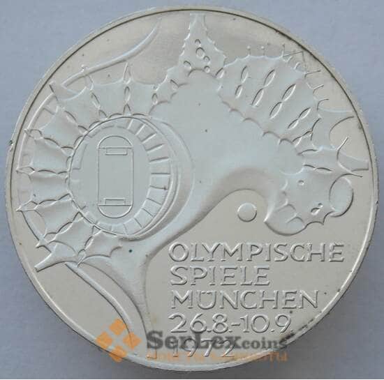 Германия 10 марок 1972 J КМ133 BU Серебро Стадион (J05.19) арт. 14900