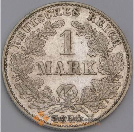 Германия монета 1 марка 1910 G КМ14 XF арт. 44543