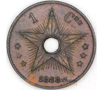 Конго Свободное Государство 1 сантим 1888 КМ1 aUNC  арт. 54806