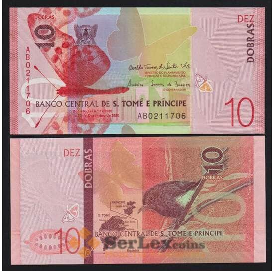 Сан Томе и Принсипи 10 добра 2020 РW77 UNC арт. 53813