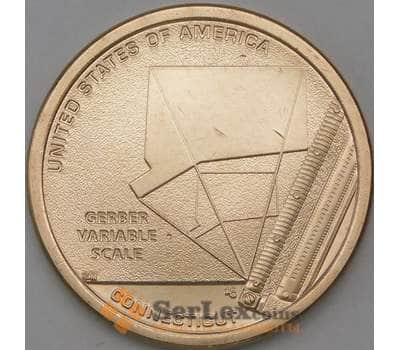 Монета США 1 доллар 2020 UNC D Инновации №6 Коннектикут - Переменная шкала Гербера арт. 24004