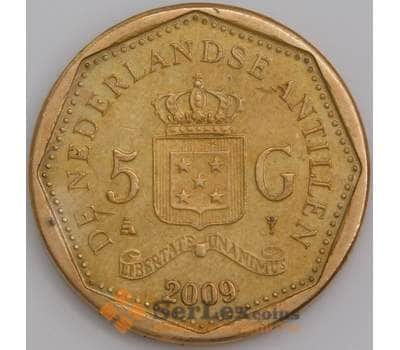 Нидерландские Антиллы монета 5 гульденов 2009 КМ243 XF арт. 47673
