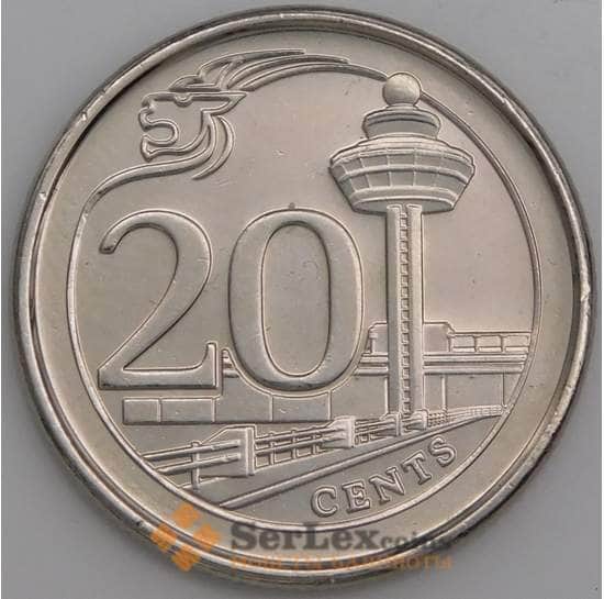 Сингапур монета 20 центов 2018 UNC арт. 45118