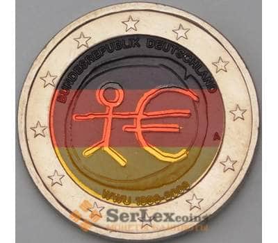 Монета Германия 2 евро 2009 UNC цветная 10 лет лет Союзу арт. 28730