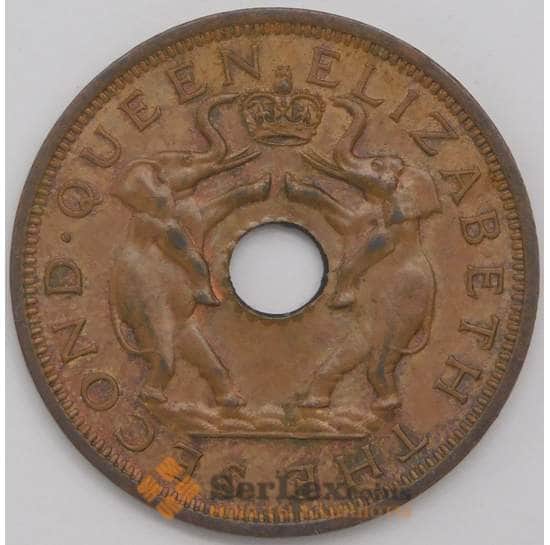 Родезия и Ньясаленд монета 1 пенни 1962 КМ2 AU арт. 41228