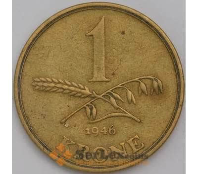 Монета Дания 1 крона 1946 КМ835 VF арт. 12998