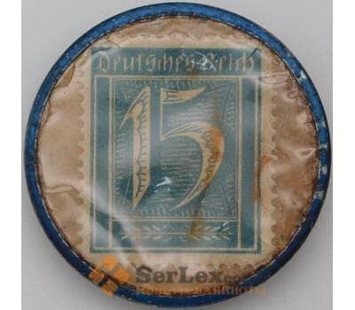 Германия Нотгельд 15 пфеннигов Briefmarken Kapselgeld Mainz. Gewellt арт. 22912