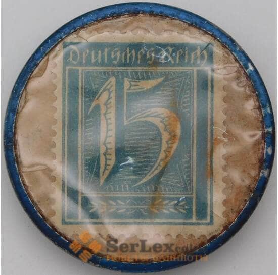 Германия Нотгельд 15 пфеннигов Briefmarken Kapselgeld Mainz. Gewellt арт. 22912