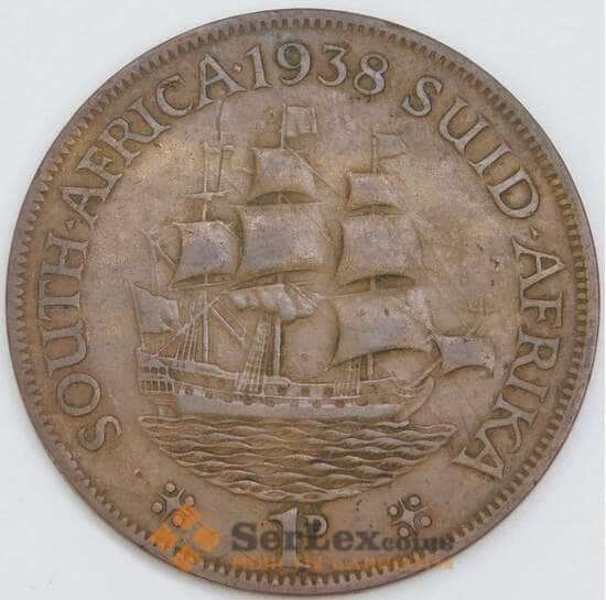 Южная Африка ЮАР 1 пенни 1938 КМ25 VF арт. 57075 Южная Африка ЮАР 1 пенни 1938 КМ25 VF арт. 57075