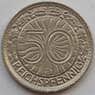 Германия 50 пфеннигов 1928 D КМ49 XF (J05.19) арт. 15007