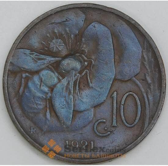 Италия 10 чентезимо 1921 КМ60 VF арт. 38865