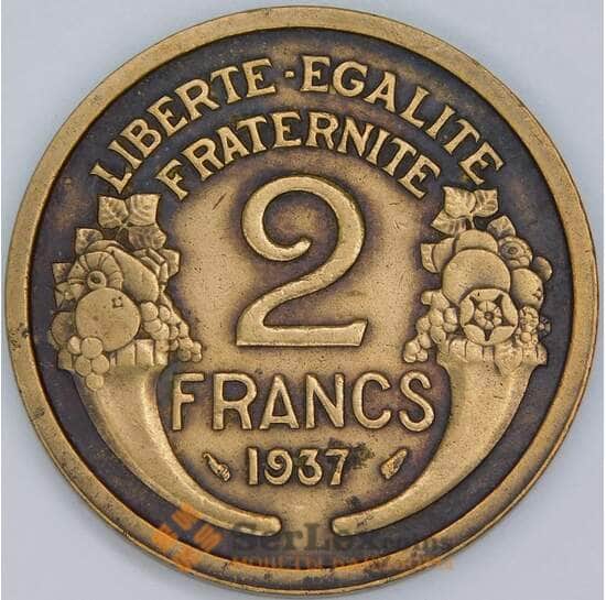 Франция 2 франка 1937 КМ886 XF арт. 57418