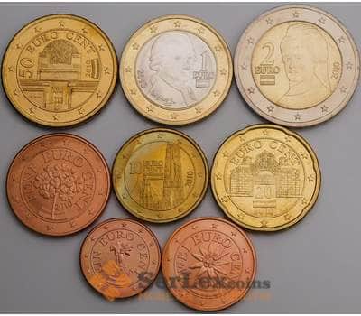 Австрия набор Евро монет 1 цент - 2 евро 2010 (8 шт) UNC арт. 46741