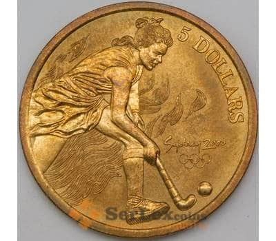 Монета Австралия 5 долларов 2000 КМ360 BU Хоккей на траве Олимпиада арт. 28051