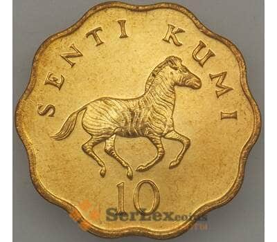 Монета Танзания 10 сенти 1984 КМ11 UNC Фауна арт. 18935