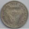 Южная Африка ЮАР 3 пенса 1955 КМ47 VF Серебро (J05.19) арт. 17458