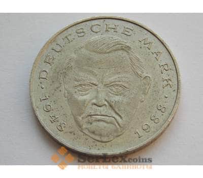 Монета Германия 2 марки 1990 Эрхард КМ170 арт. С02072