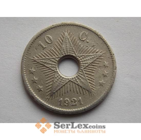 Бельгийское Конго 10 сантимов 1910-28 VF- КМ18 арт. С02075
