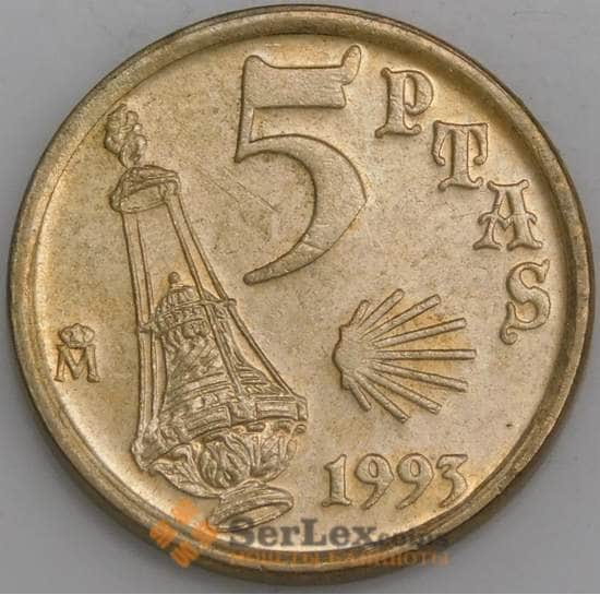 Испания монета 5 песет 1993 КМ919 aUNC арт. С02085
