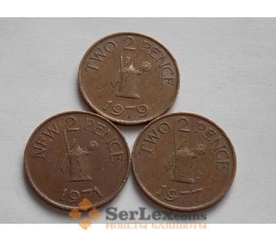 Монета Гернси 2 пенса 1977-81 КМ28 арт. С02147