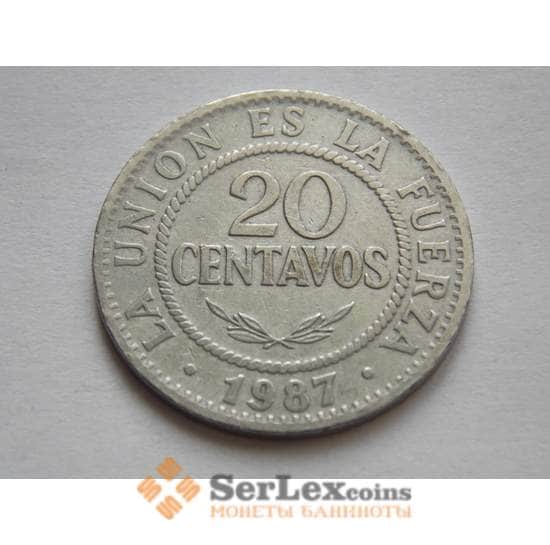 Боливия 20 сентаво 1987-2008 КМ203 арт. С02181