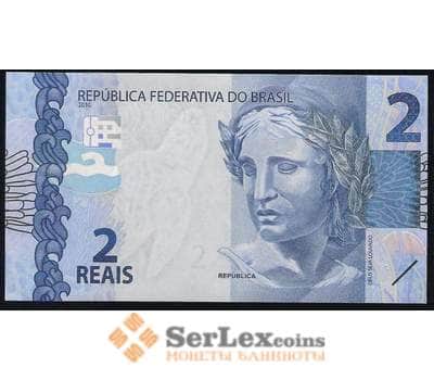 Банкнота Бразилия 2 реала 2010 Р252 UNC арт. В00546