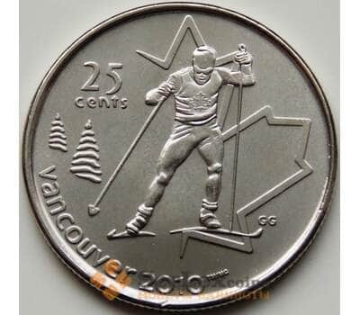Монета Канада 25 центов 2009 КМ840 Ванкувер Лыжи UNC арт. 22870