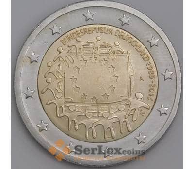 Монета Германия 2 евро 2015 UNC 30 лет Флагу арт. 11514