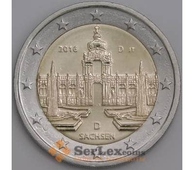Монета Германия 2 евро 2016 Саксония UNC арт. С02251
