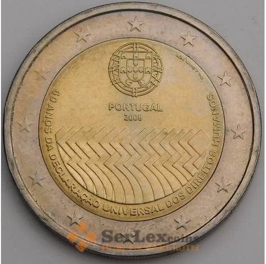 Португалия монета 2 евро 2008 КМ784 UNC Декларация арт. С02275