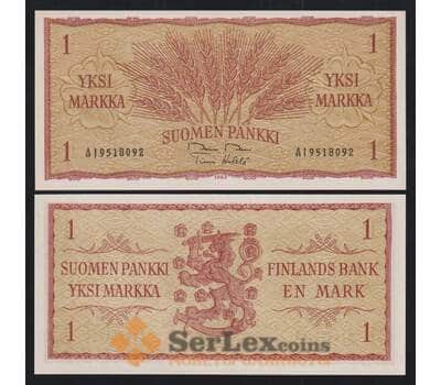 Банкнота Финляндия 1 марка 1963 Р98а UNC арт. В00870