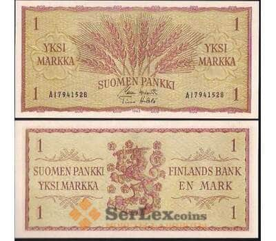 Банкнота Финляндия 1 марка 1963 UNC №98 арт. В00870