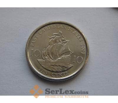 Монета Восточно-Карибские острова 10 центов 2009-14 UNC КМ37а арт. С02323