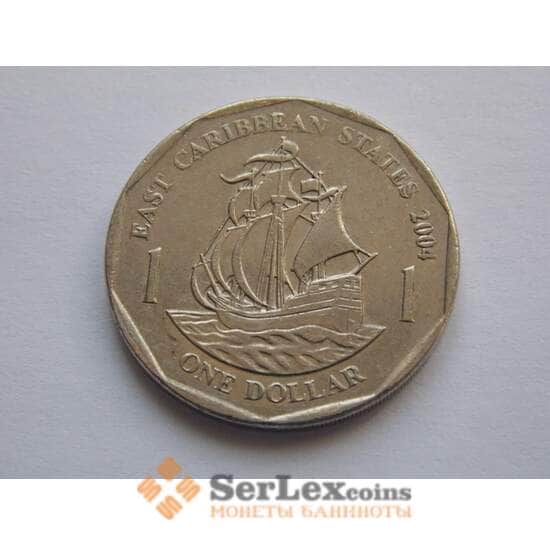 Восточно-Карибские острова 1 доллар 2002-07 КМ39 Корабль арт. С02328