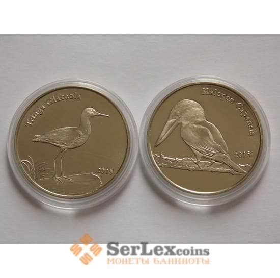 Шетландские острова (Шотландия) 1 фунт 2015 птицы (2шт) арт. С02331